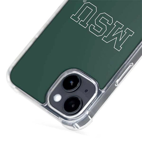 Michigan State University MSU Letters iPhone 15 Plus MagSafe Case