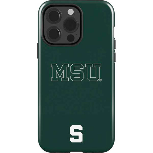 Michigan State University MSU Letters iPhone 15 Pro Impact Case