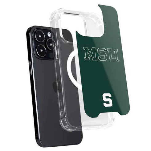Michigan State University MSU Letters iPhone 15 Pro MagSafe Case