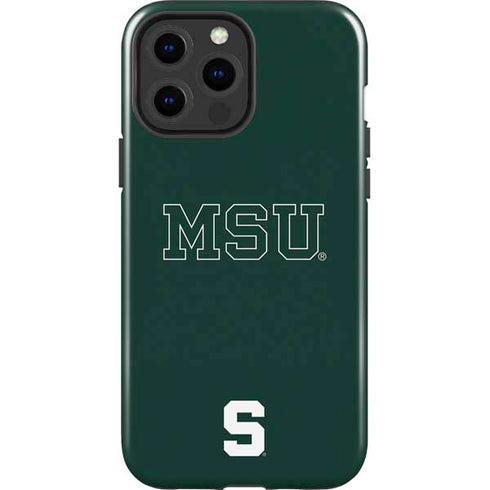Michigan State University MSU Letters iPhone 14 Pro Max Impact Case
