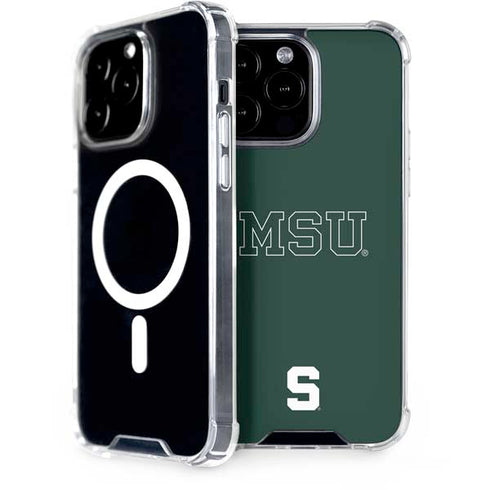 Michigan State University MSU Letters iPhone 14 Pro Max MagSafe Case