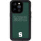 Michigan State University MSU Letters iPhone 15 Pro Waterproof Case