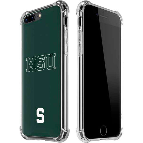 Michigan State University MSU Letters iPhone 7/8 Plus Clear Case