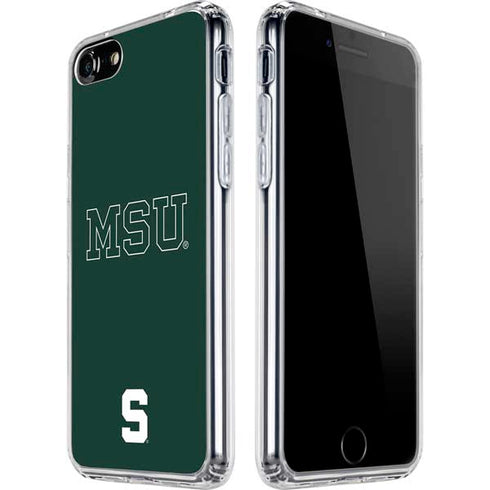 Michigan State University MSU Letters iPhone SE (2nd & 3rd Gen) Clear Case