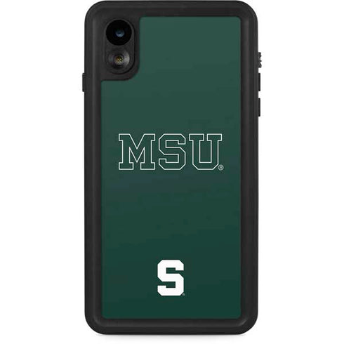 Michigan State University MSU Letters iPhone XR Waterproof Case