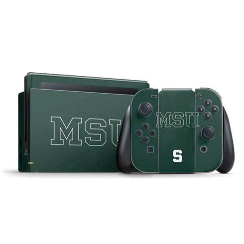 Michigan State University MSU Letters Nintendo Switch Bundle Skin