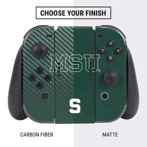 Michigan State University MSU Letters Nintendo Switch Bundle Skin