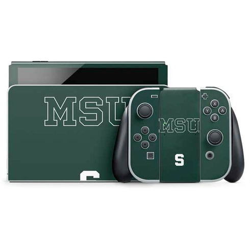 Michigan State University MSU Letters Nintendo Switch OLED (2021) Skin