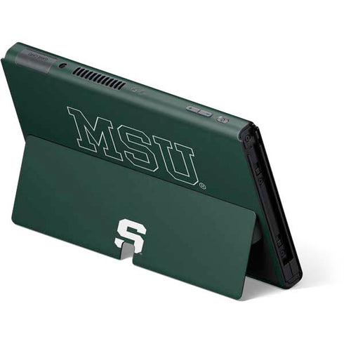 Michigan State University MSU Letters Nintendo Switch OLED (2021) Skin