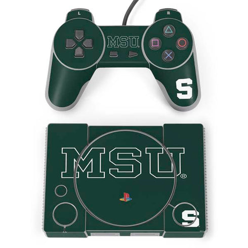 Michigan State University MSU Letters PlayStation Classic Bundle Skin