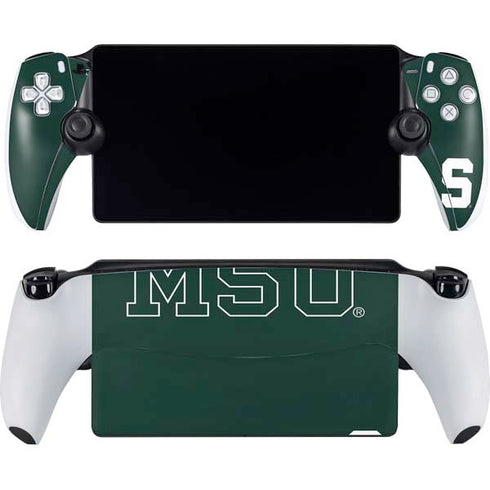 Michigan State University MSU Letters PlayStation Portal Remote Player Skin