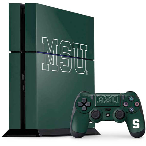 Michigan State University MSU Letters PS4 Console and Controller Bundle Skin
