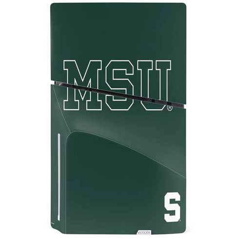 Michigan State University MSU Letters PS5 Slim Disk Bundle Skin