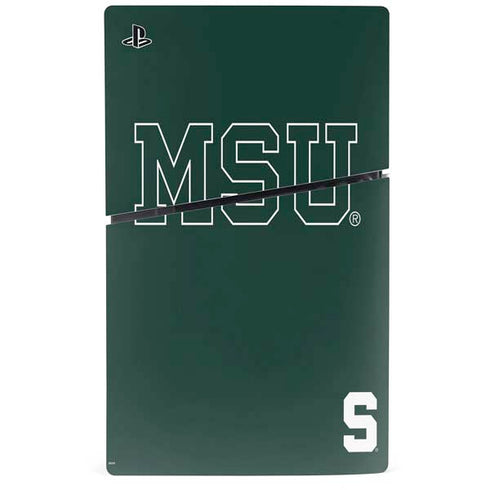 Michigan State University MSU Letters PS5 Slim Disk Console Skin