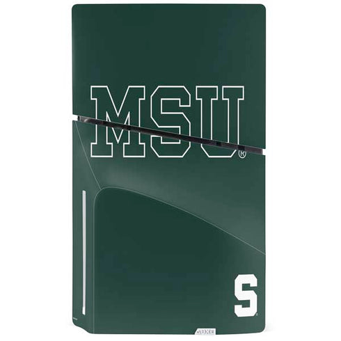 Michigan State University MSU Letters PS5 Slim Disk Console Skin