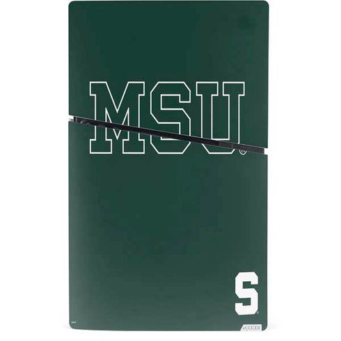 Michigan State University MSU Letters PS5 Slim Digital Edition Console Skin