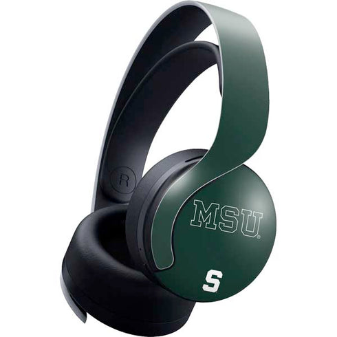 Michigan State University MSU Letters PULSE 3D Wireless Headset for PS5 Skin