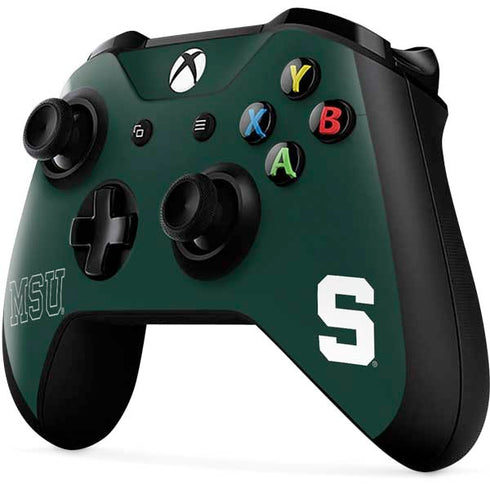 Michigan State University MSU Letters Xbox One X Controller Skin