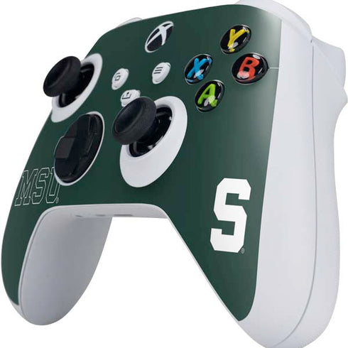 Michigan State University MSU Letters Xbox Series S Controller Skin