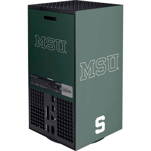 Michigan State University MSU Letters Xbox Series X Console Skin