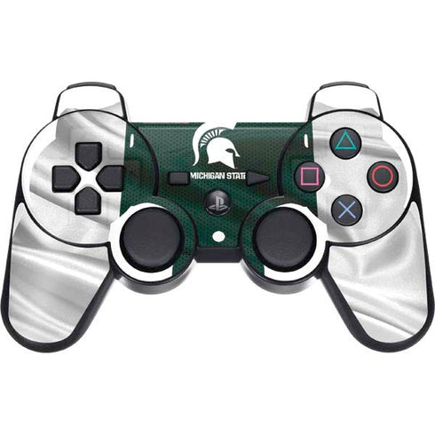 Michigan State University Away Grey Jersey PS3 Dual Shock wireless controller Skin