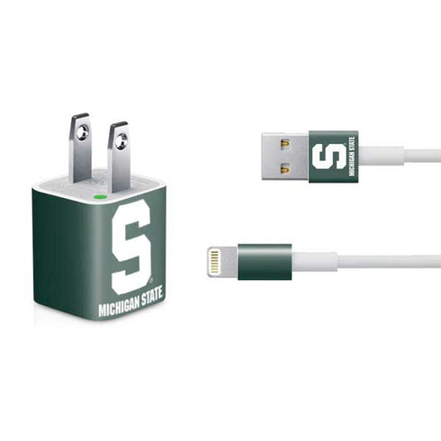 Michigan State University Spartans S iPhone Charger (5W USB) Skin