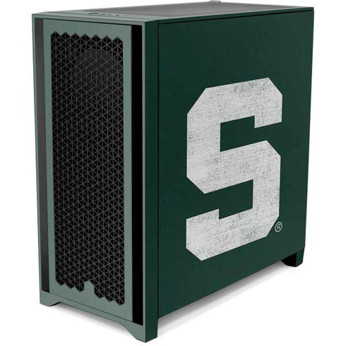 Michigan State University Spartans Away Grey S Corsair 4000D Tempered Glass Mid-Tower ATX Case Skin