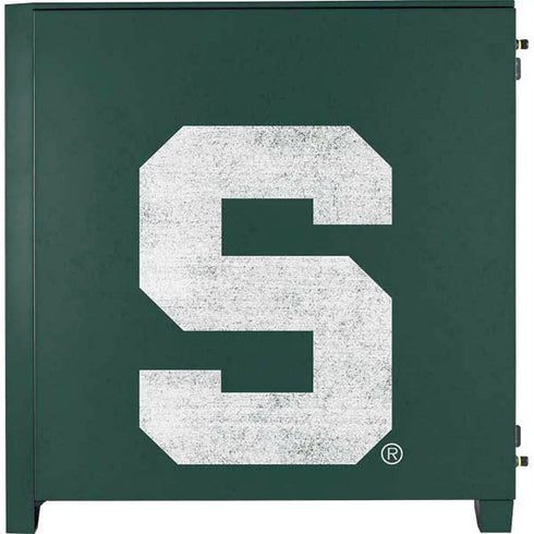 Michigan State University Spartans Away Grey S Corsair 4000D Tempered Glass Mid-Tower ATX Case Skin
