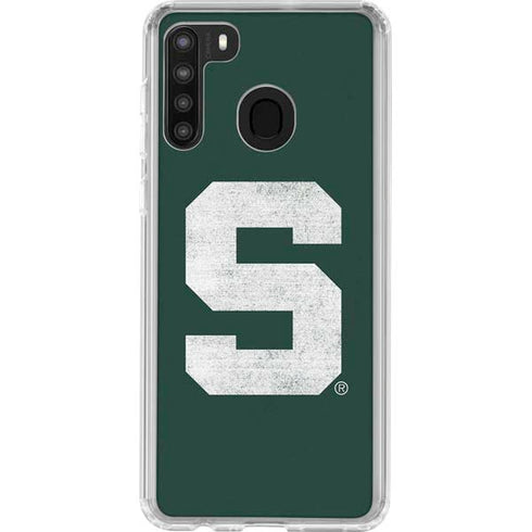Michigan State University Spartans Away Grey S Galaxy A21 Clear Case