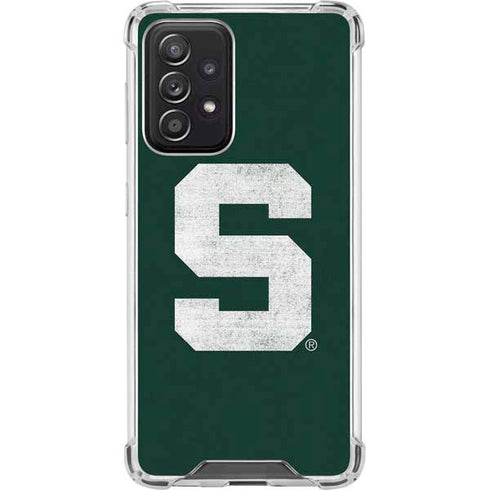 Michigan State University Spartans Away Grey S Galaxy A52 5G Clear Case