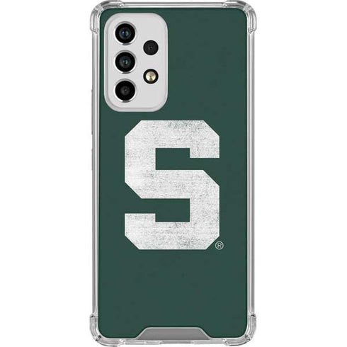 Michigan State University Spartans Away Grey S Galaxy A53 5G Clear Case