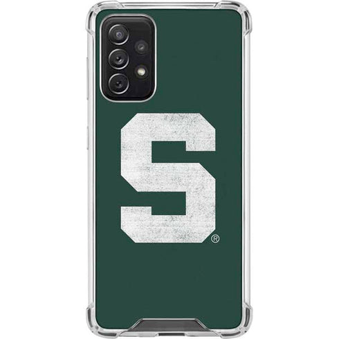 Michigan State University Spartans Away Grey S Galaxy A72 5G Clear Case