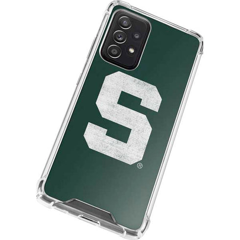 Michigan State University Spartans Away Grey S Galaxy A72 5G Clear Case