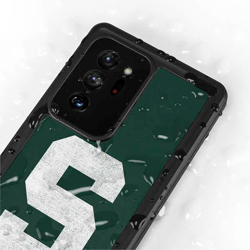 Michigan State University Spartans Away Grey S Galaxy Note20 Ultra 5G Waterproof Case