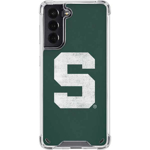 Michigan State University Spartans Away Grey S Galaxy S21 5G Clear Case