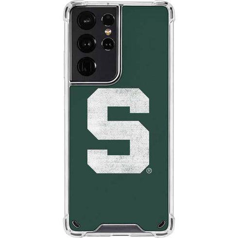 Michigan State University Spartans Away Grey S Galaxy S21 Ultra 5G Clear Case
