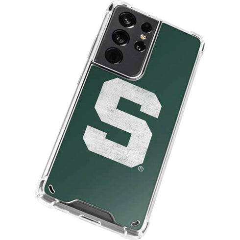 Michigan State University Spartans Away Grey S Galaxy S21 Ultra 5G Clear Case