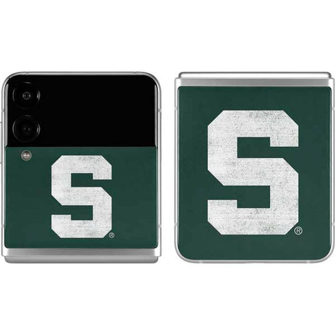 Michigan State University Spartans Away Grey S Galaxy Z Flip4 5G Skin
