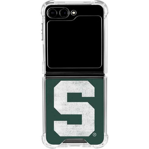 Michigan State University Spartans Away Grey S Galaxy Z Flip5 5G Clear Case