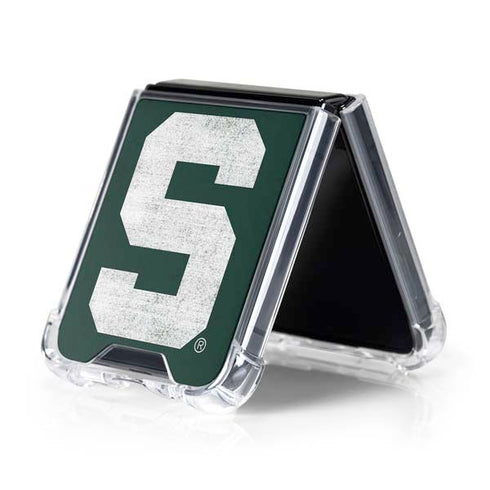 Michigan State University Spartans Away Grey S Galaxy Z Flip5 5G Clear Case