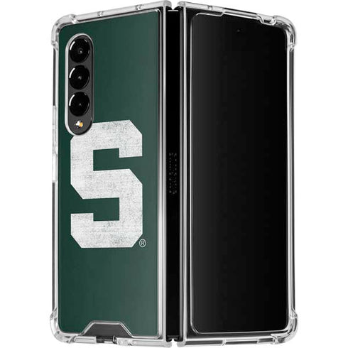 Michigan State University Spartans Away Grey S Galaxy Z Fold4 5G Clear Case