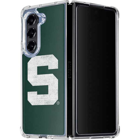 Michigan State University Spartans Away Grey S Galaxy Z Fold5 5G Clear Case