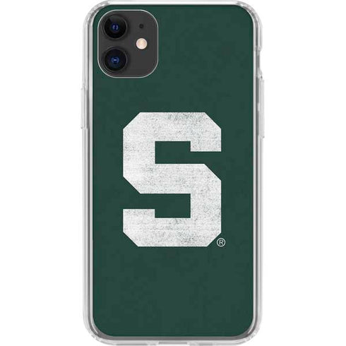 Michigan State University Spartans Away Grey S iPhone 11 Clear Case