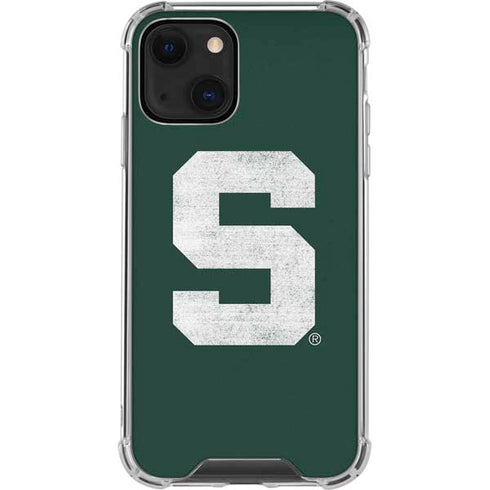 Michigan State University Spartans Away Grey S iPhone 13 Mini Clear Case