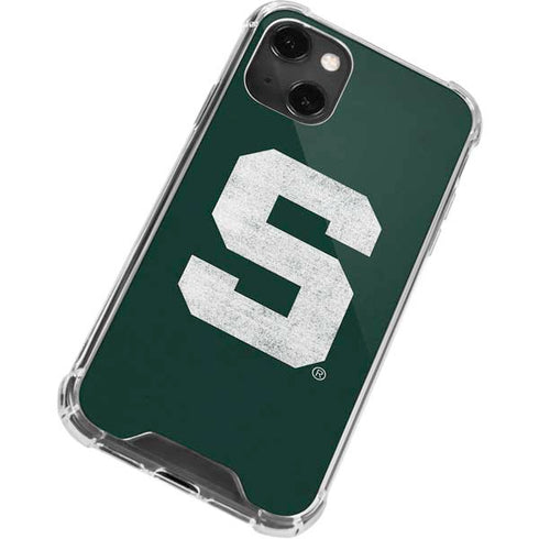 Michigan State University Spartans Away Grey S iPhone 13 Mini Clear Case