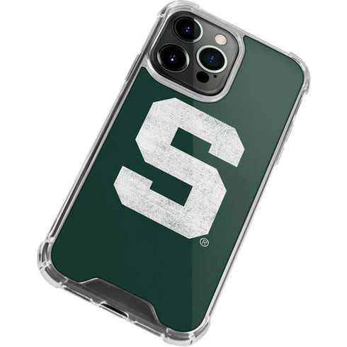 Michigan State University Spartans Away Grey S iPhone 13 Pro Clear Case