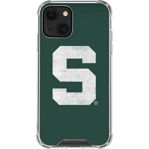Michigan State University Spartans Away Grey S iPhone 14 Clear Case