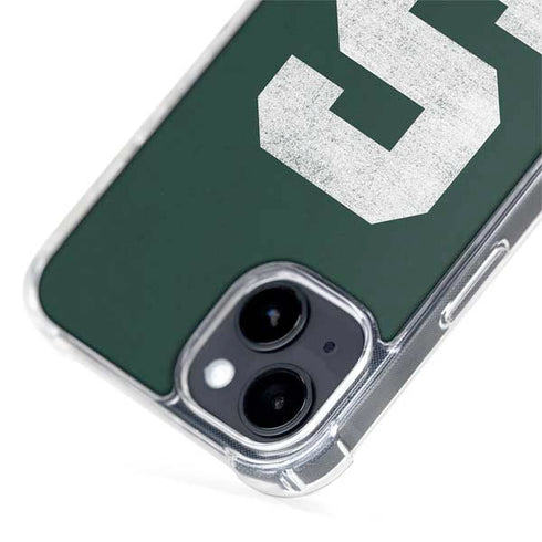 Michigan State University Spartans Away Grey S iPhone 15 Plus MagSafe Case