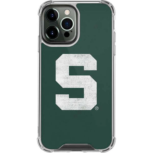 Michigan State University Spartans Away Grey S iPhone 14 Pro Max Clear Case