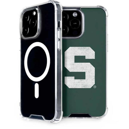 Michigan State University Spartans Away Grey S iPhone 15 Pro Max MagSafe Case